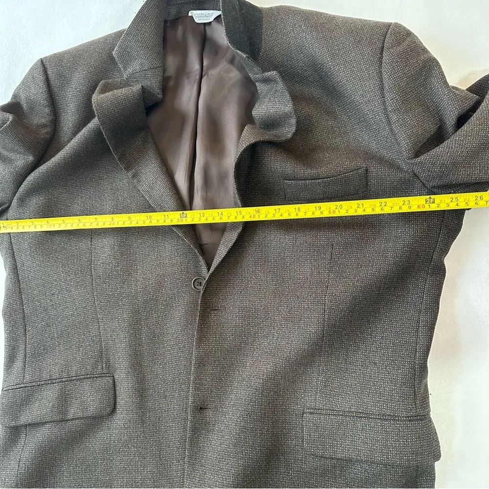 Vintage Joseph‎ & Feiss 46L Lambswool Sports Coat Brown Grey 2-Button Men’s Wool
